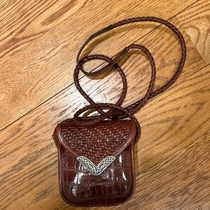 Brighton Brown Woven Leather Mini Bag